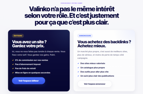 achat de lien avis Valinko
